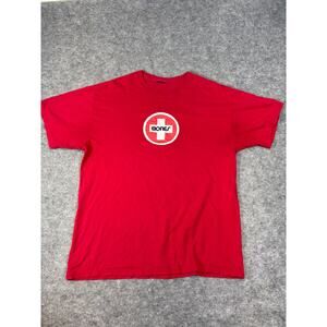 Bones Bearings Shirt Mens Large Red Short Sleeve Tee Skateboard Streetwear Y2K